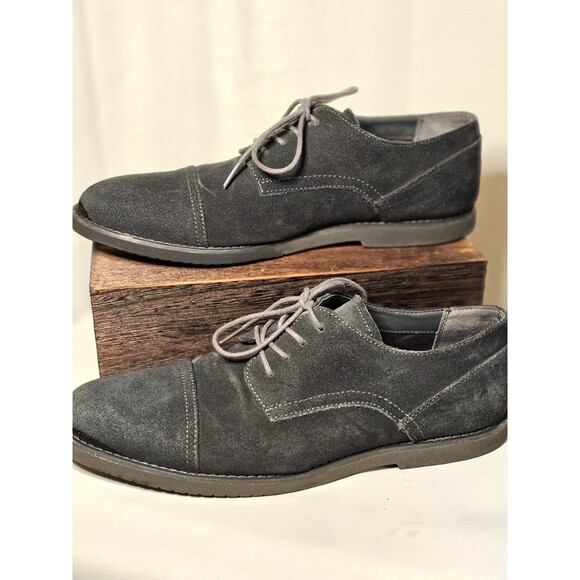 Calvin Klien Men's Finley Suede Oxford Gray Size 10 M US - Picture 2 of 7
